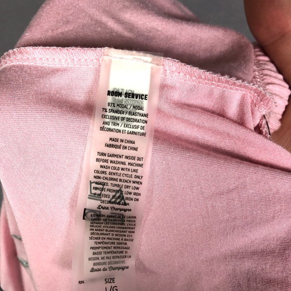 Room Service Women's Ebroider Star Pajama Shorts In Blush Size Large - Picture 5 of 6